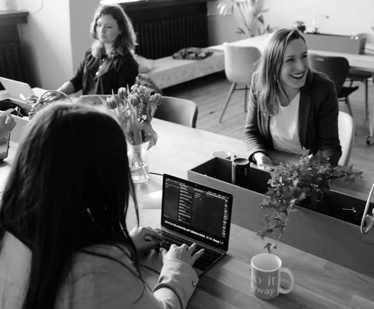 A group of business people in a meeting